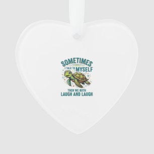 Lustige Schildkröte, die mit sich selbst spricht, Ornament