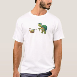 Lustige Schildkröte, die Schnecke läuft T-Shirt