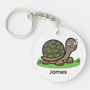 Lustige Schildkröte individuell Schlüsselanhänger