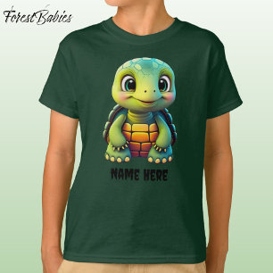 Lustige Schildkröte Kinder-Schildkröte Tier Cartoo T-Shirt