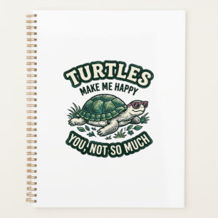 Lustige Schildkröte Macht Mich Glücklich Vintage Planer