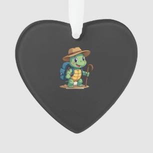 Lustige Schildkröte Wandern Grafik Camping Liebhab Ornament