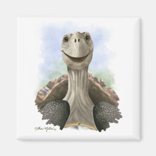 Lustige Schildkröten-Zeichentrickfigur Magnet