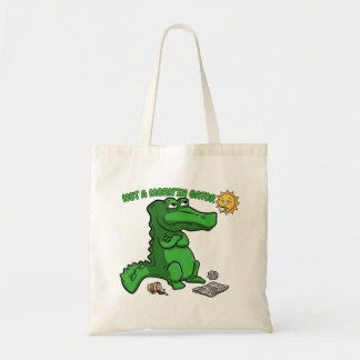 Lustige schlafende Alligator-Kaffee-Cartoon Tragetasche