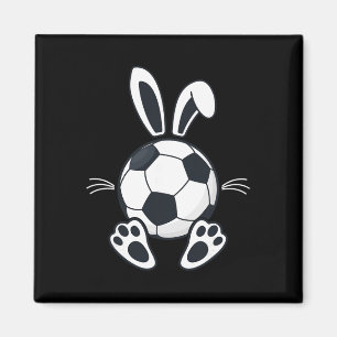 Lustige schlaffe Hasenohren Fußballfans Süßer Hase Magnet