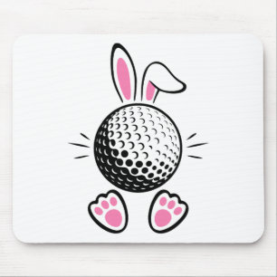 Lustige schlaffe Hasenohren Golf Liebhaber Süße Ka Mousepad