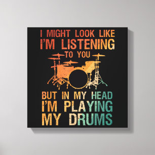 Lustige Schlagzeuger Kunst Für Männer Frauen Drum Leinwanddruck