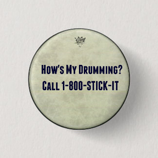 Lustige Schlagzeuger-Trommeln, wie ist, mein Button