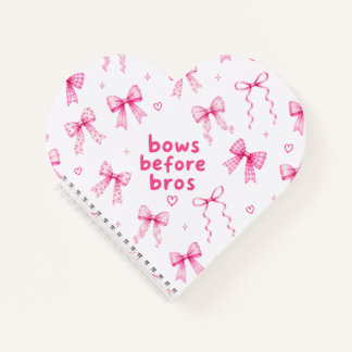 Lustige Schleifen vor Bros Cute Coquette Rosa Band Notizbuch