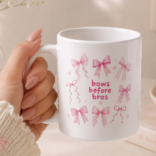 Lustige Schleifen vor Bros Cute Pink Coquette Gesc Kaffeetasse