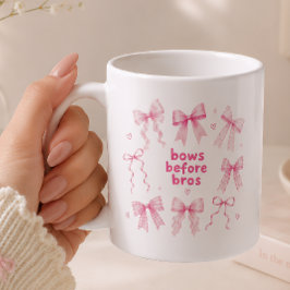 Lustige Schleifen vor Bros Süßes Rosa Coquette-Ges Kaffeetasse
