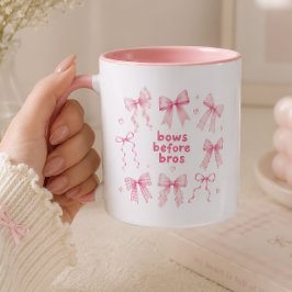 Lustige Schleifen vor Bros Süßes Rosa Coquette-Ges Tasse
