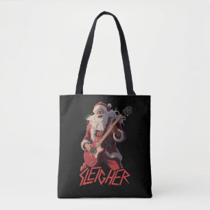 Lustige Schlittenfahrer Metal Band Rock Santa Weih Tasche