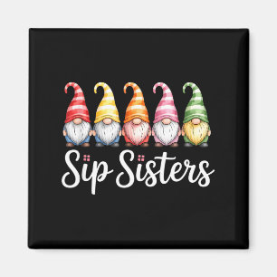 Lustige Schluck Schwestern Gnome Wasserfarbe Spruc Magnet