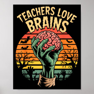 Lustige Schlüsselzitat Alle Lehrer lieben Gehirne Poster