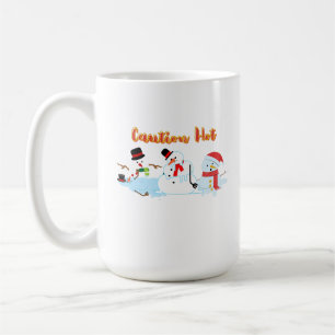 Lustige schmelzende Schneemänner  Kaffeetasse