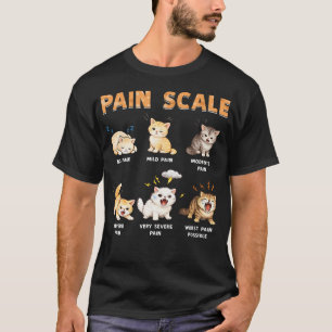 Lustige Schmerzskala für Katzen - Bewertung Trauma T-Shirt