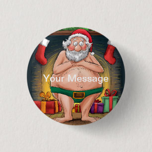 Lustige schmutzige Weihnachtsmann-Weihnachtskollek Button