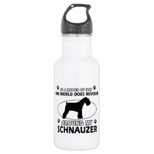 lustige SCHNAUZER-Entwürfe Trinkflasche