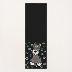 Lustige Schnauzer-Hunde-und Tatzen-Druck-Kunst Yogamatte