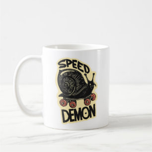 Lustige Schnecke auf Skateboard – Speed Demon Kaffeetasse