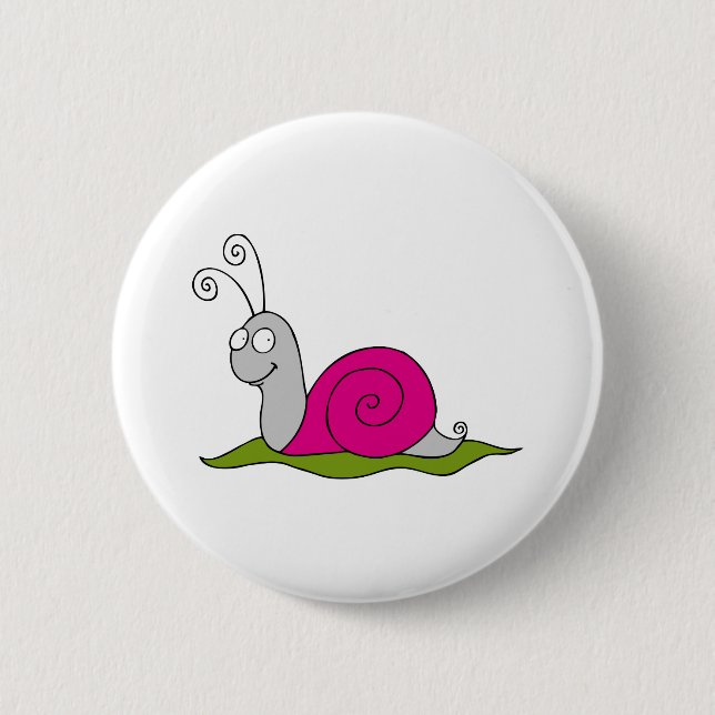 lustige Schnecke Button (Vorderseite)