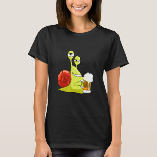 Lustige Schnecke mit Biergarten T-Shirt