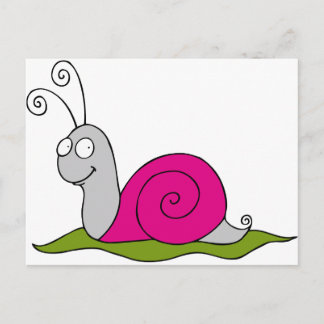 lustige Schnecke Postkarte