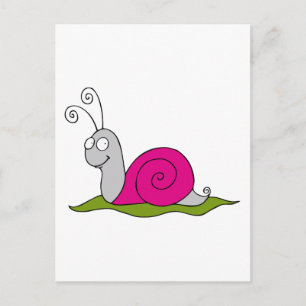lustige Schnecke Postkarte
