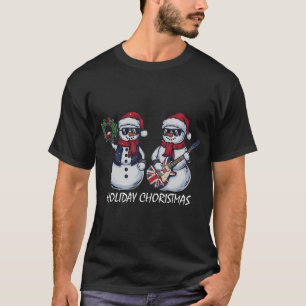 Lustige Schneemann-Rockband Weihnachten T-Shirt