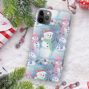 Lustige Schneemann-Weihnachtsbaum-Lichterkette-Mus iPhone 16 Pro Max Hülle