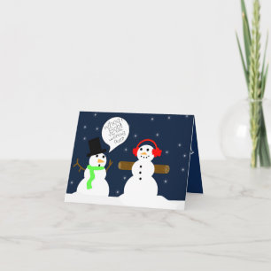 LUSTIGE SCHNEEMANN-WEIHNACHTSkarte NoteCARD Feiertagskarte