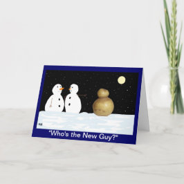 lustige Schneemannweihnachtskarte Feiertagskarte