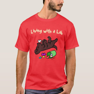 Lustige Schokoladen-Labrador-Cartoon-Illustration T-Shirt