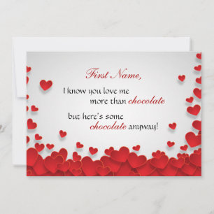 Lustige Schokoladenliebhaber Valentinstag Feiertagskarte