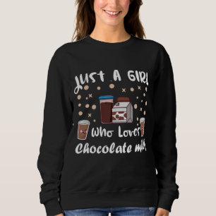 lustige Schokoladenmilch für Mädchen Sweatshirt