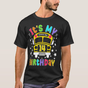 Lustige Schule 14. Geburtstagsfeier Schulbus Lehre T-Shirt
