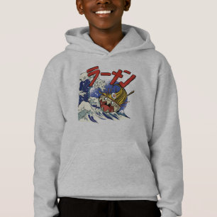 Lustige Schüssel Ramen während eines Ozeansturms Hoodie