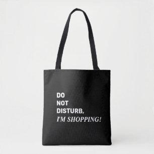 Lustige Schwarz-Weiß-Spruch-Tasche Tasche
