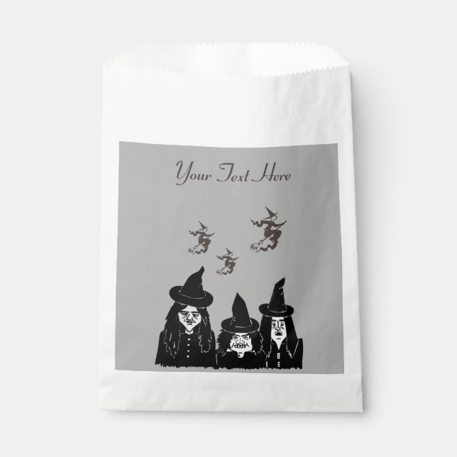 lustige schwarze Hexen beängstigend Geschenktütchen (Vorderseite)