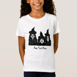 lustige schwarze Hexen beängstigend T-Shirt