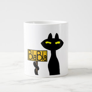 Lustige schwarze Katze " Bad Boogie - BlaBla" Tass Jumbo-Tasse