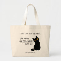 Lustige schwarze Katze Eltern Nietzsche Zitat-Tasc