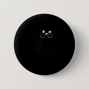 Lustige schwarze Katze Kit-Tea Grafik Button