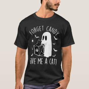 Lustige schwarze Katze vergisst Süßigkeiten Gib mi T-Shirt