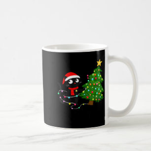 Lustige schwarze Katze Was_ Weihnachtsbaum Lustige Kaffeetasse