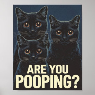 Lustige schwarze Katzen kotet ihr? Katzenliebhaber Poster