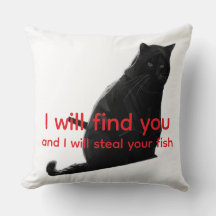 Lustige schwarze Katzen-Meme - Ich werde dich find