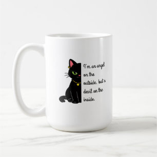 Lustige schwarze Katzenbecher Kaffeetasse