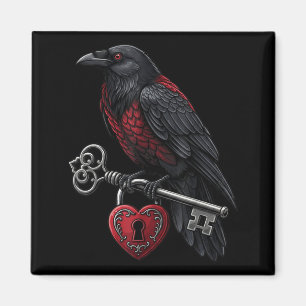 Lustige schwarze Krähe schwarzer Vogel lustige Krä Magnet
